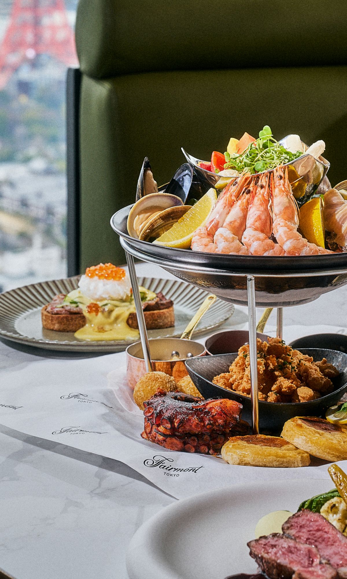 Dining at Fairmont Tokyo with Tokyo Tower View