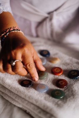Chakra Stones on a Towel