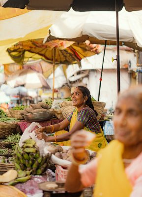 Smiling Market Vendor