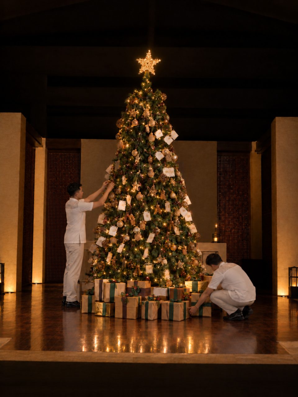 Elegant Lobby Christmas Tree Display