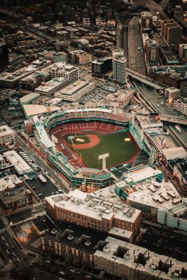 Aerial View of Fenway Park in Boston