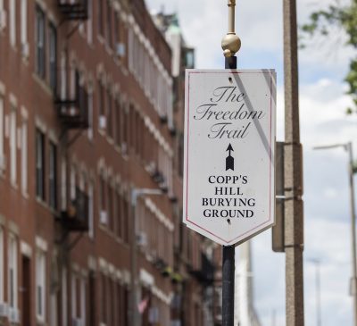 Freedom Trail Sign: Copp's Hill Burying Ground