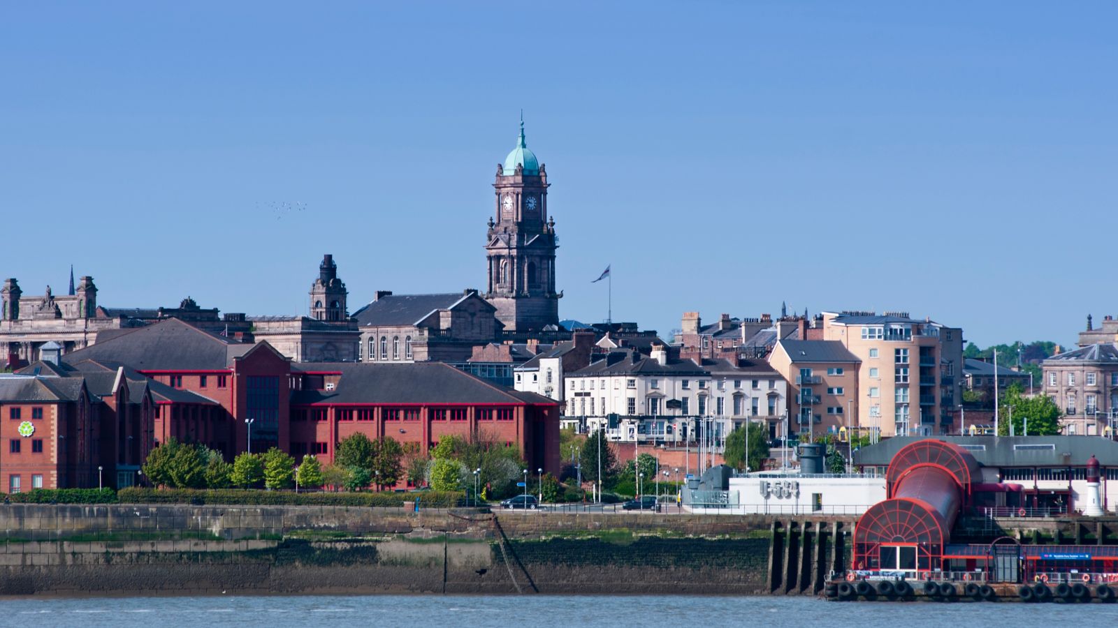 Birkenhead Skyline across the Mersey, Liverpool