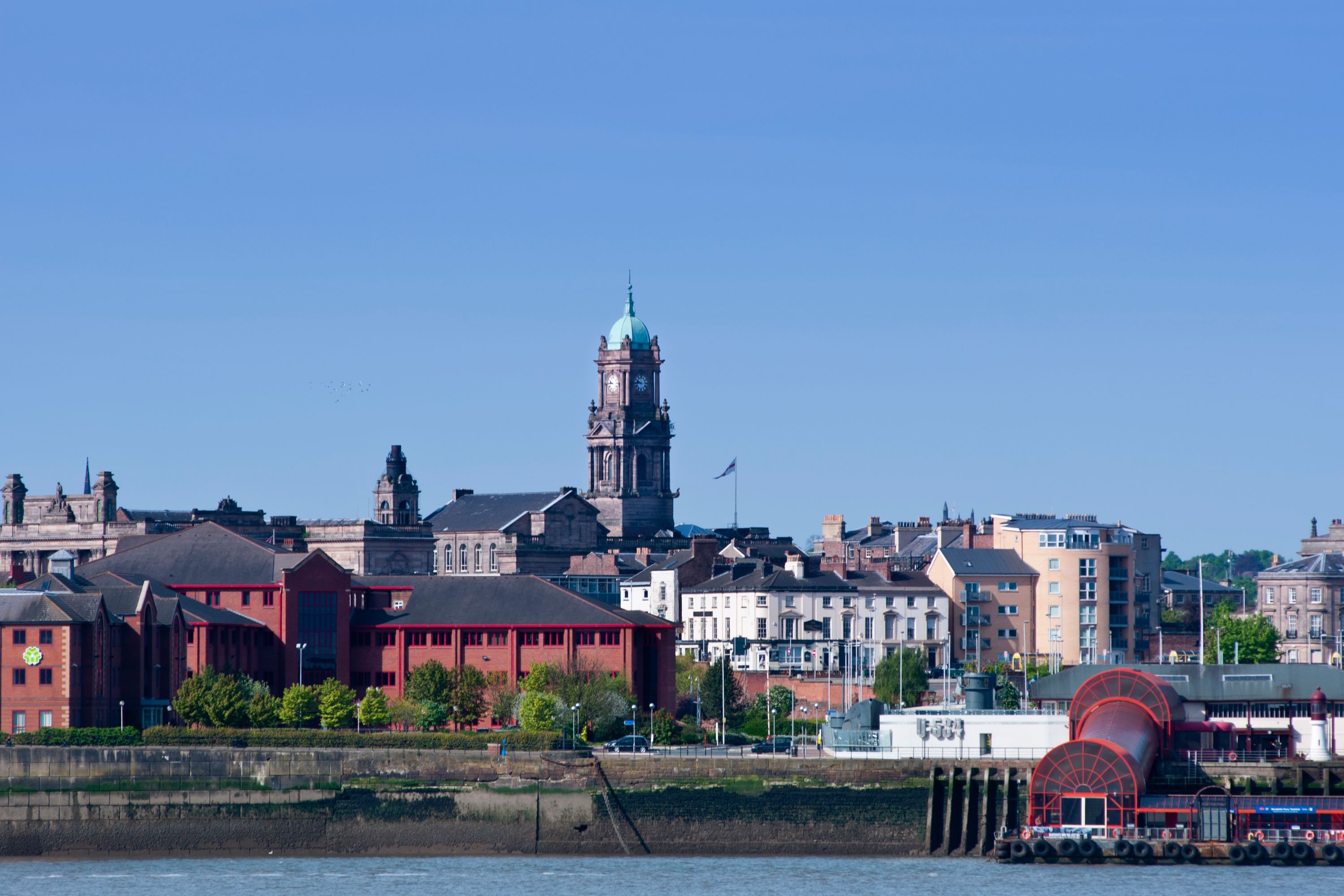 Birkenhead Skyline across the Mersey, Liverpool