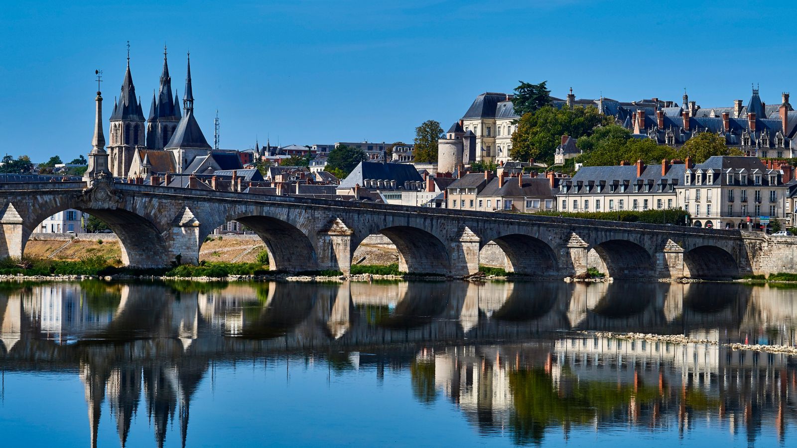 Blois, Loire Valley, France: Cityscape and Bridge