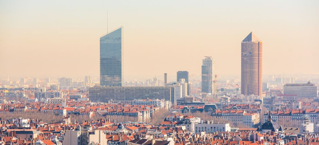 Lyon Cityscape with Modern Skyscrapers