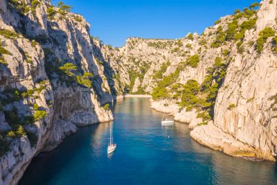 Calanque d'En Vau in the Calanques National Park, French Riviera France