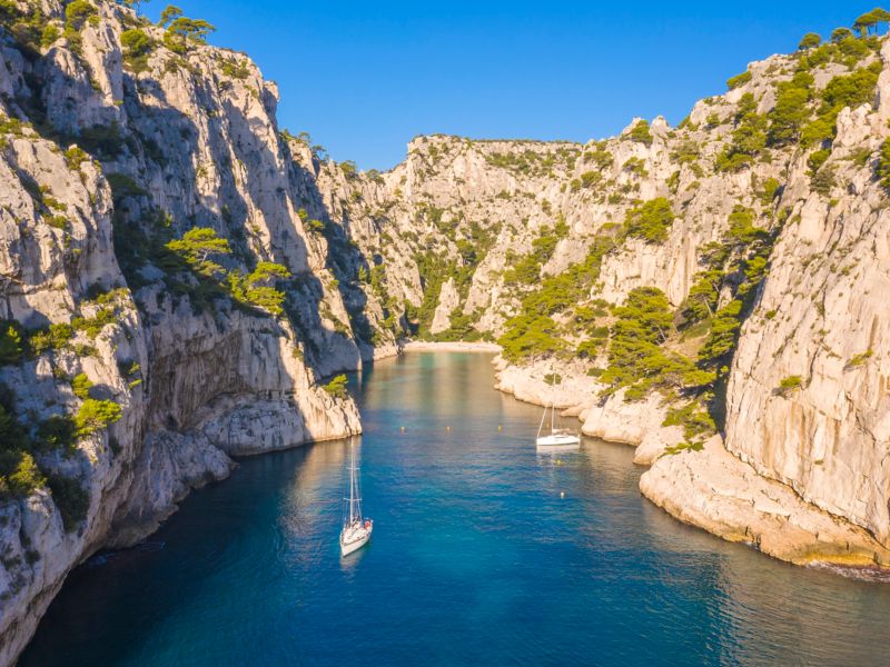 Calanque d'En Vau in the Calanques National Park, French Riviera France