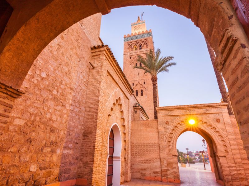 Koutoubia Mosque at Sunset: Marrakesh, Morocco