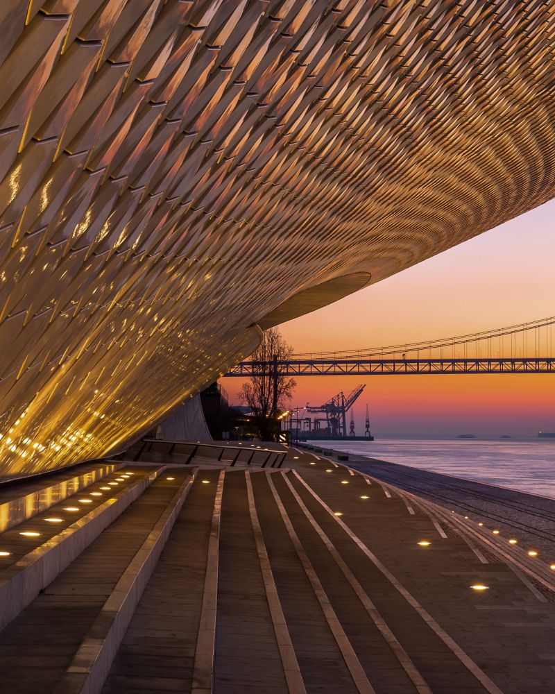 Golden Sunrise over the MAAT and Lisbon