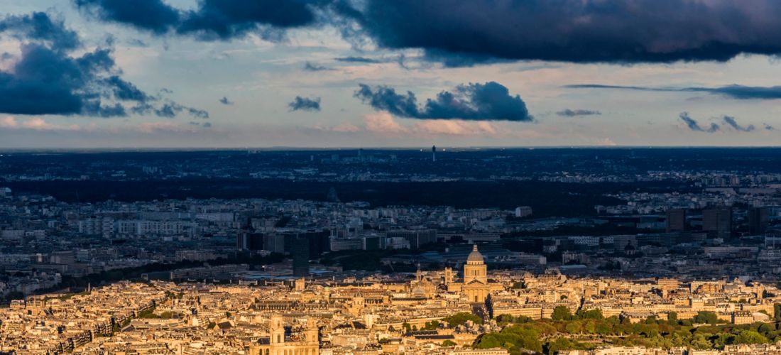 Golden Hour View of Paris from the Eiffel Tower