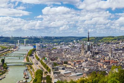 panorama sur Rouen depuis la colline Sainte-Catherine