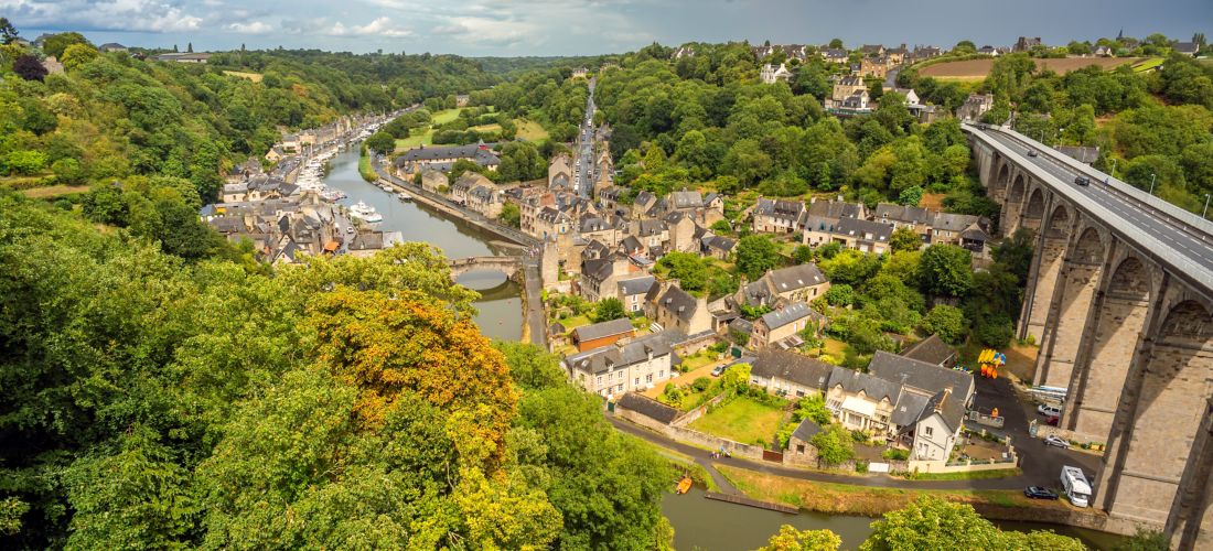 Historic Port of Dinan on the Rance River