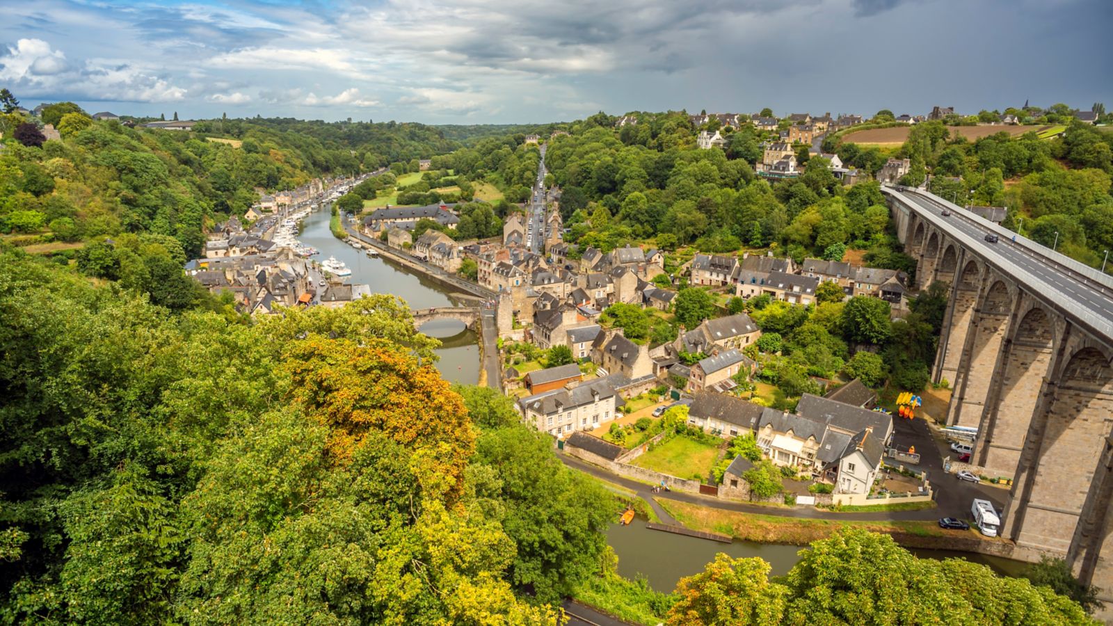 Historic Port of Dinan on the Rance River