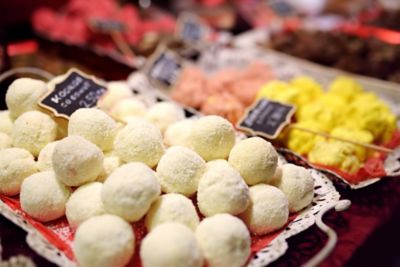 Delicious truffles and other sweet treats on sale in Tallinn, Estonia