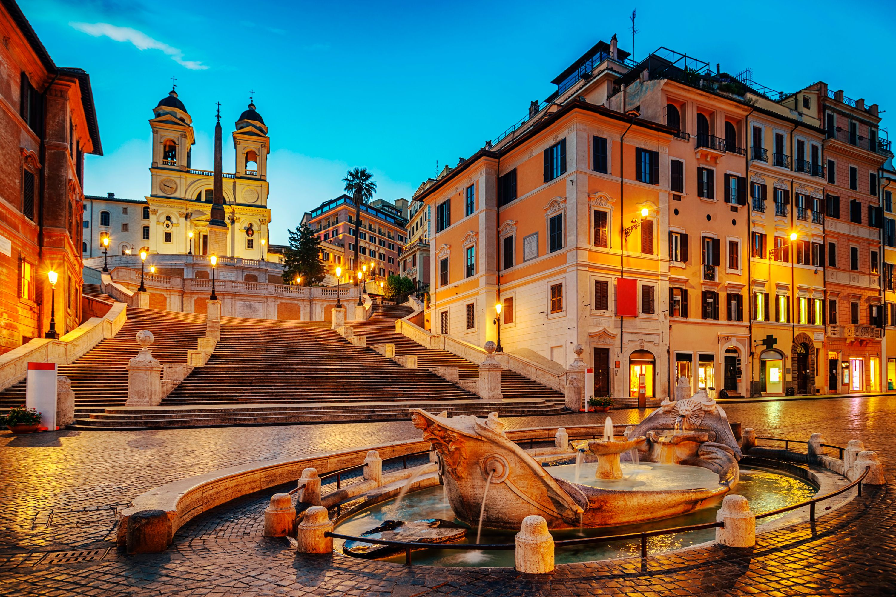 Barcaccia Fountain in The Spanish Steps