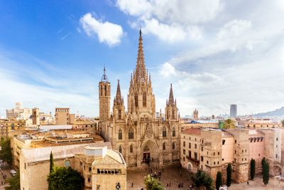 Catedral de la Santa Creu i Santa Eulàlia in Barcelona, ein Meisterwerk der katalanischen Gotik