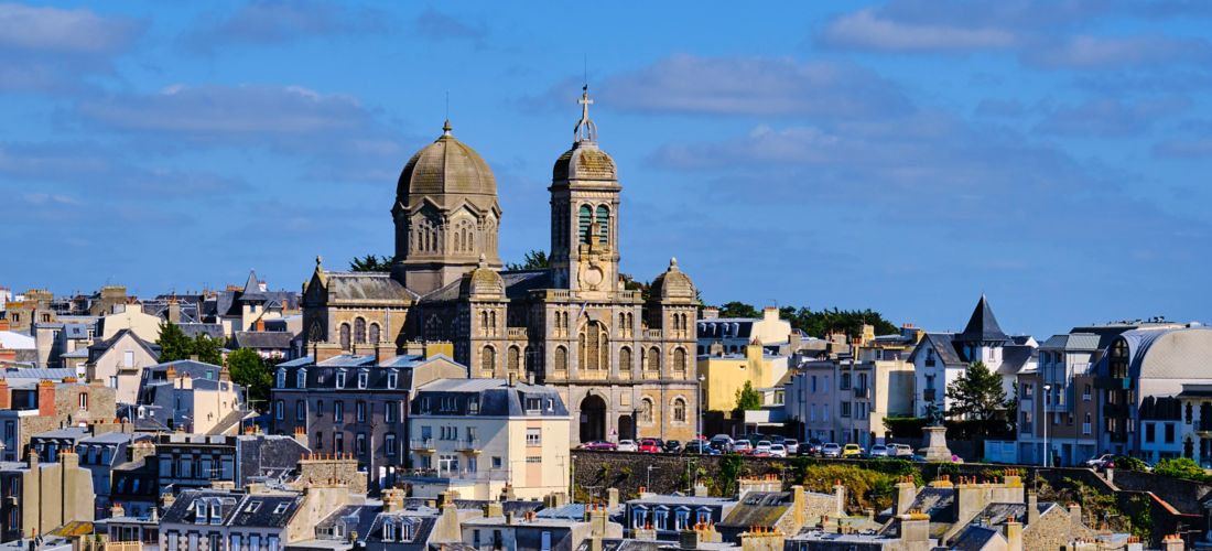 Granville, Normandy: Rooftops and Saint Paul Church