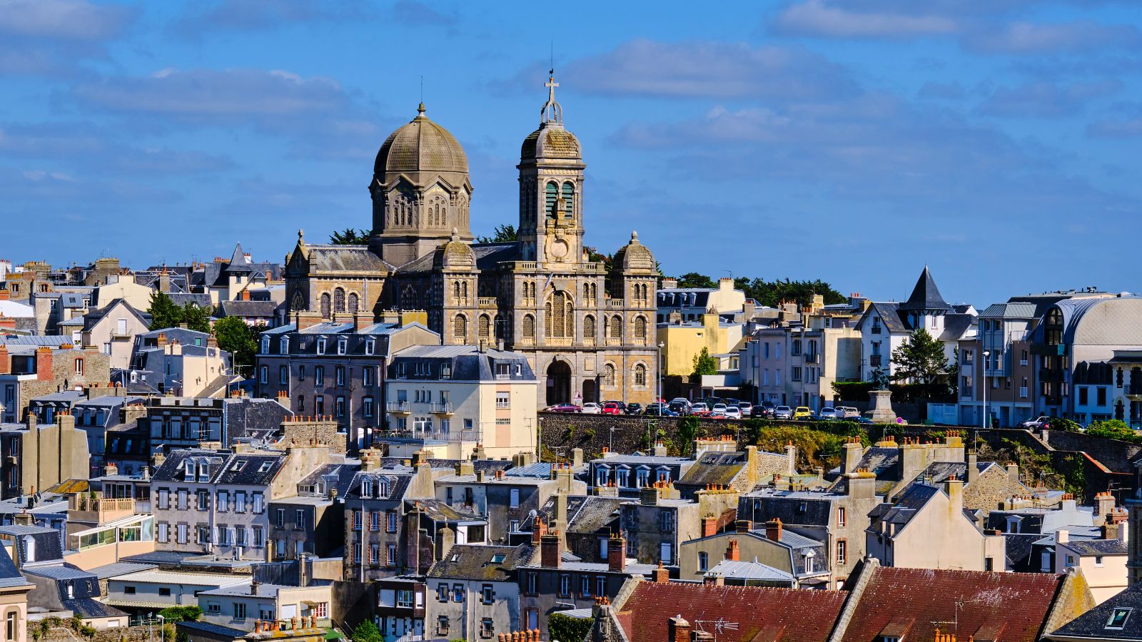 Granville, Normandy: Rooftops and Saint Paul Church