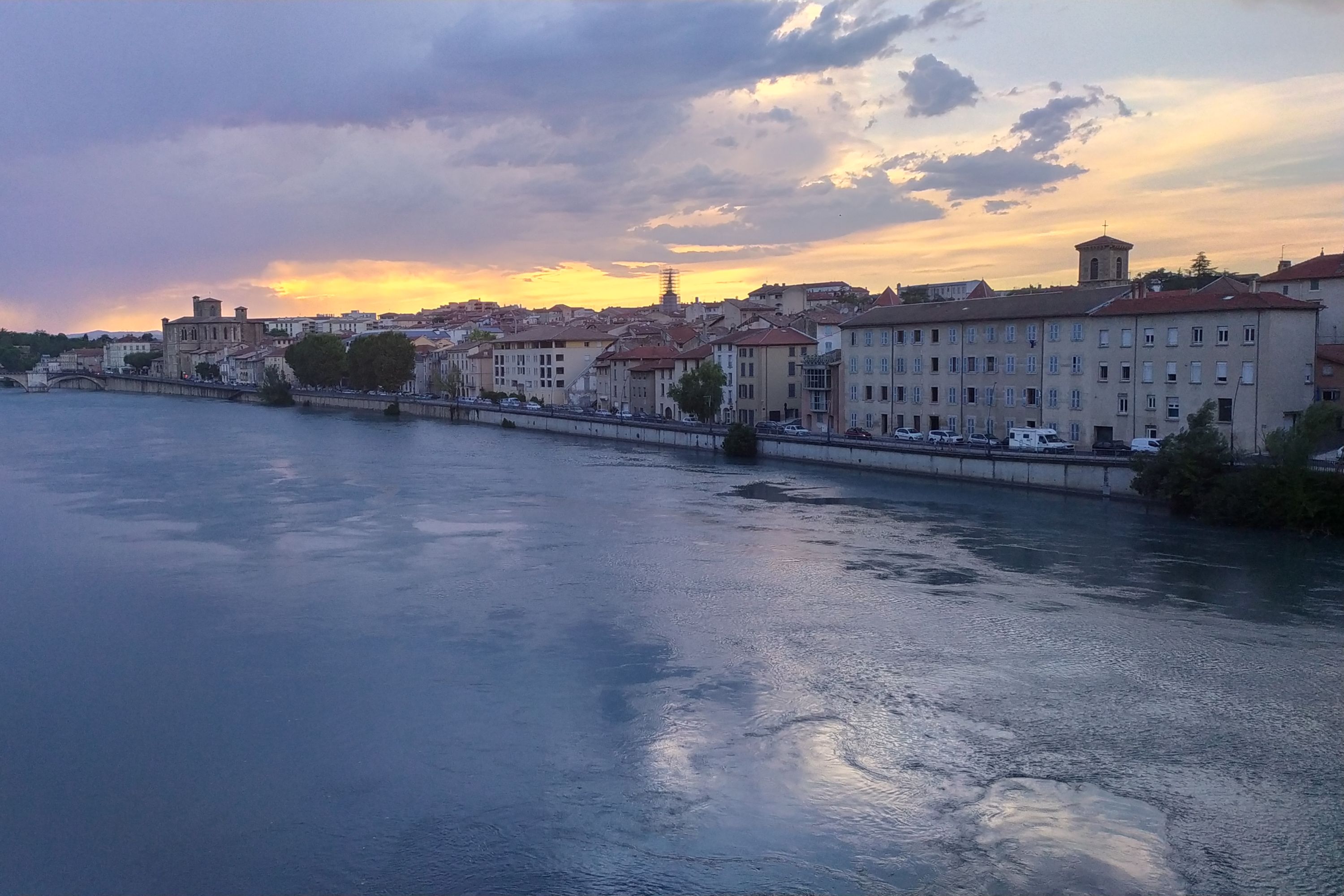 Sunset over Romans-sur-Isère, Drôme