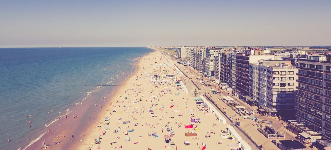 Middelkerke Beach Panoramic View from Ferris Wheel