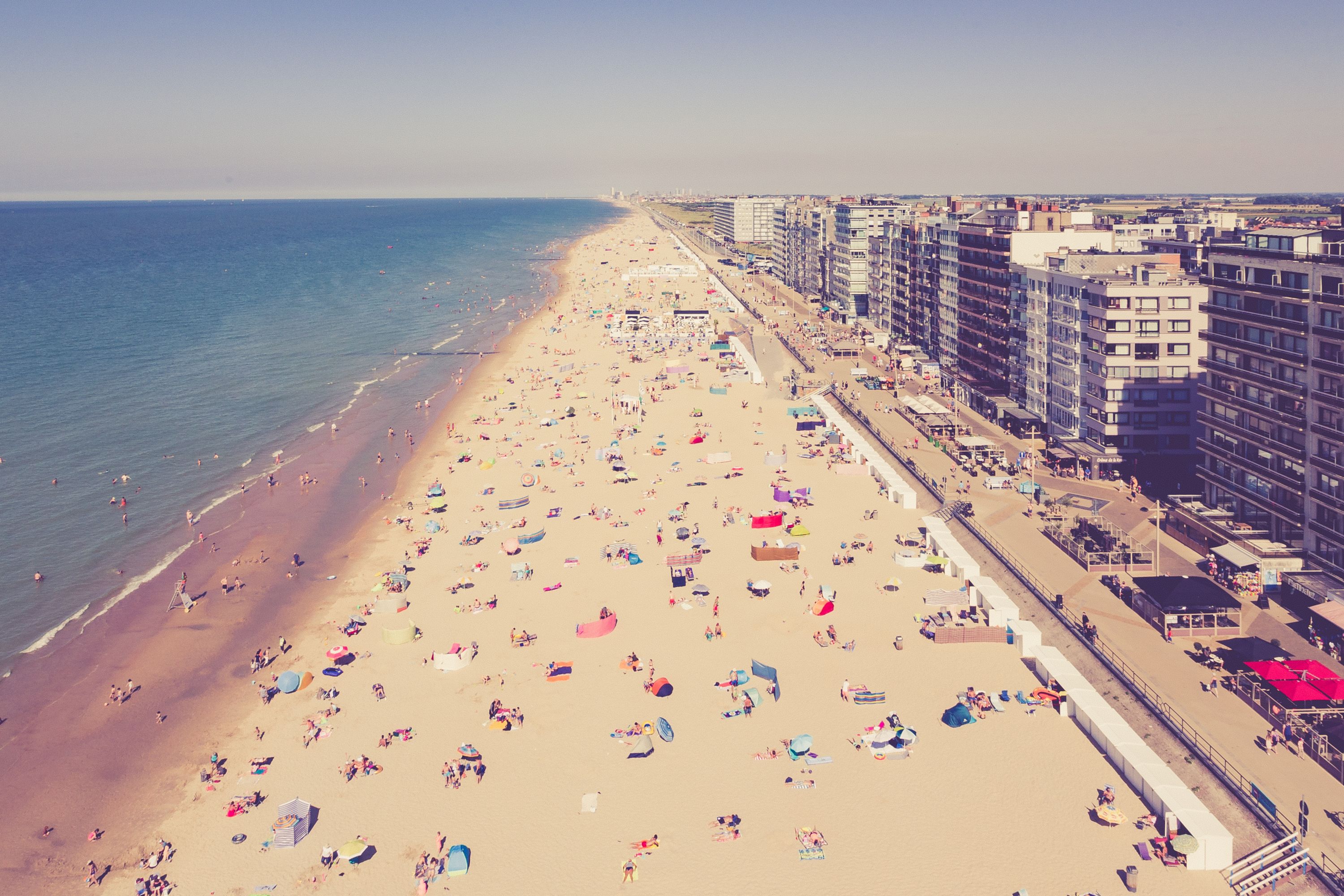 Middelkerke Beach Panoramic View from Ferris Wheel