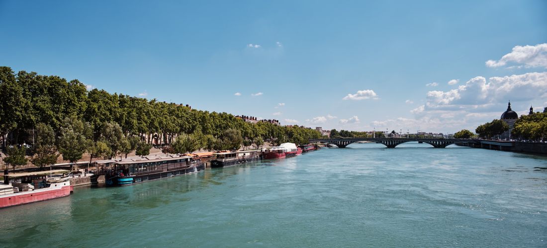 Sunny Day on the River Saone, Lyon