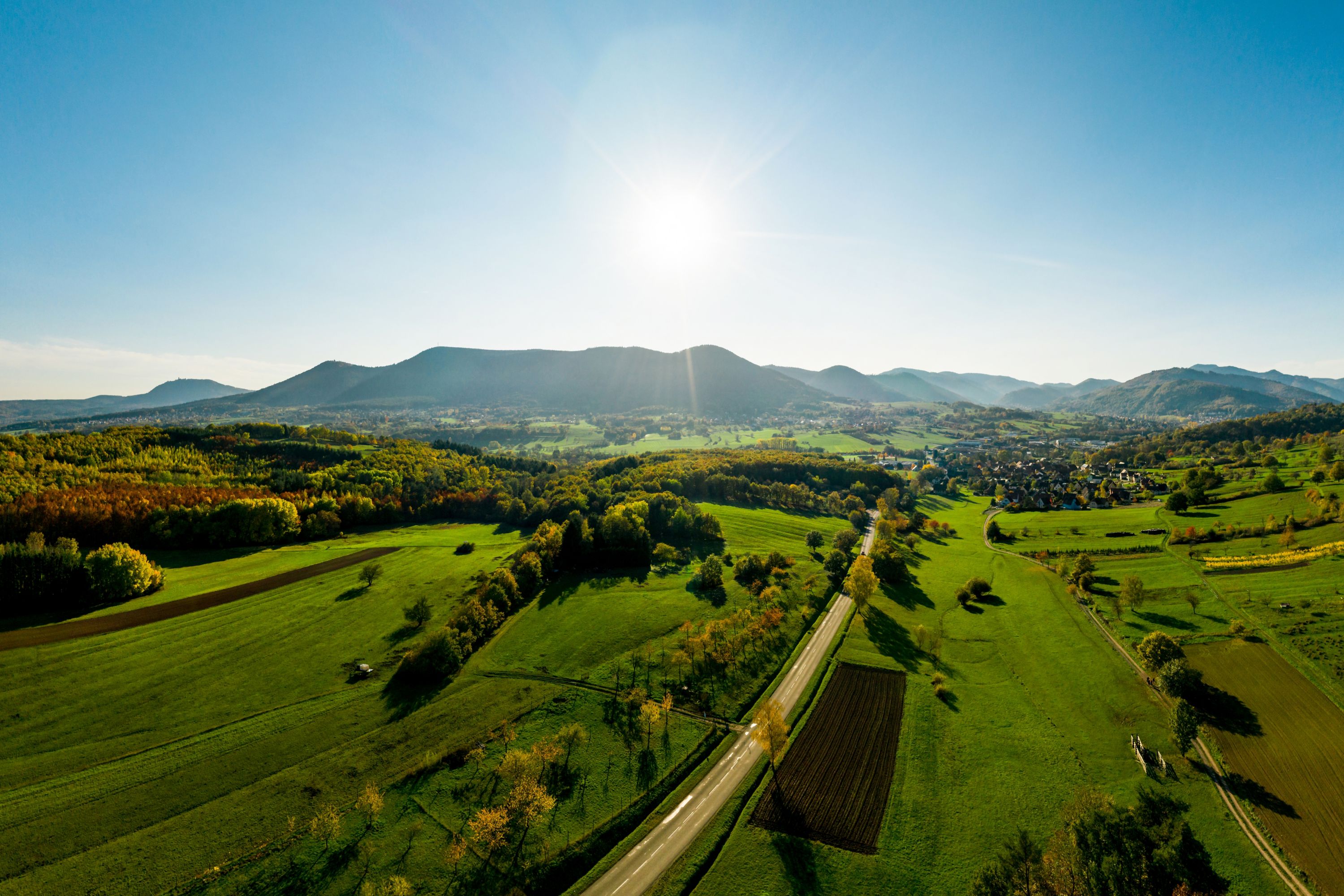 Autumnal Splendor in the Vosges: A Drone's Perspective