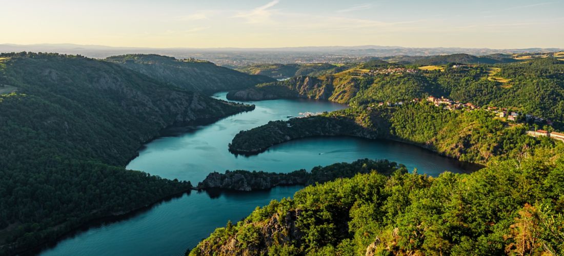 Loire River Valley from Danse Plateau, France