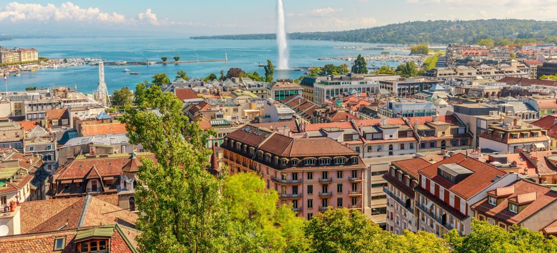 Geneva aerial view Switzerland