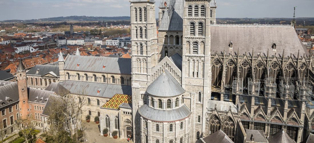Tournai Cathedral: An Aerial Perspective