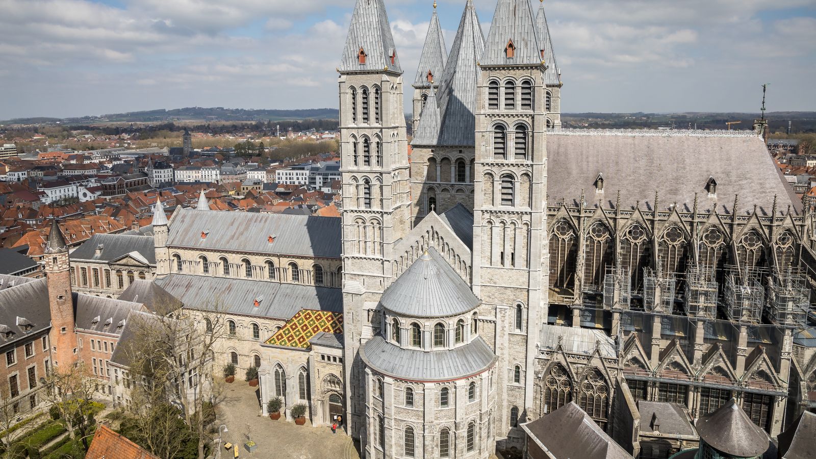 Tournai Cathedral: An Aerial Perspective
