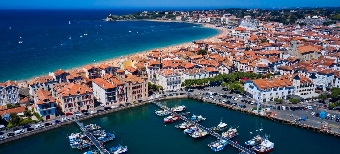 Aerial View of Saint-Jean-de-Luz, Basque Country, France