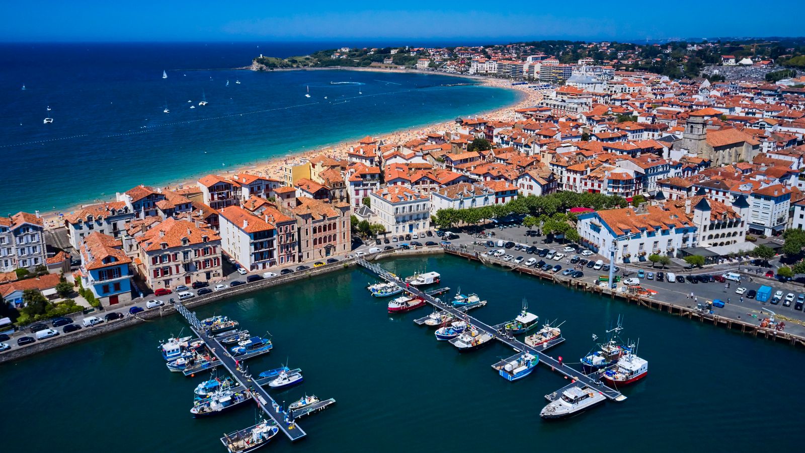 Aerial View of Saint-Jean-de-Luz, Basque Country, France