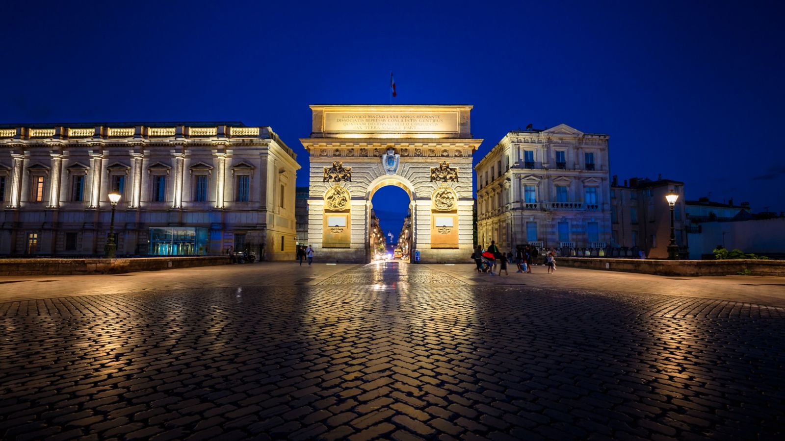 Blue Hour at the Arc de Triomphe, Montpellier