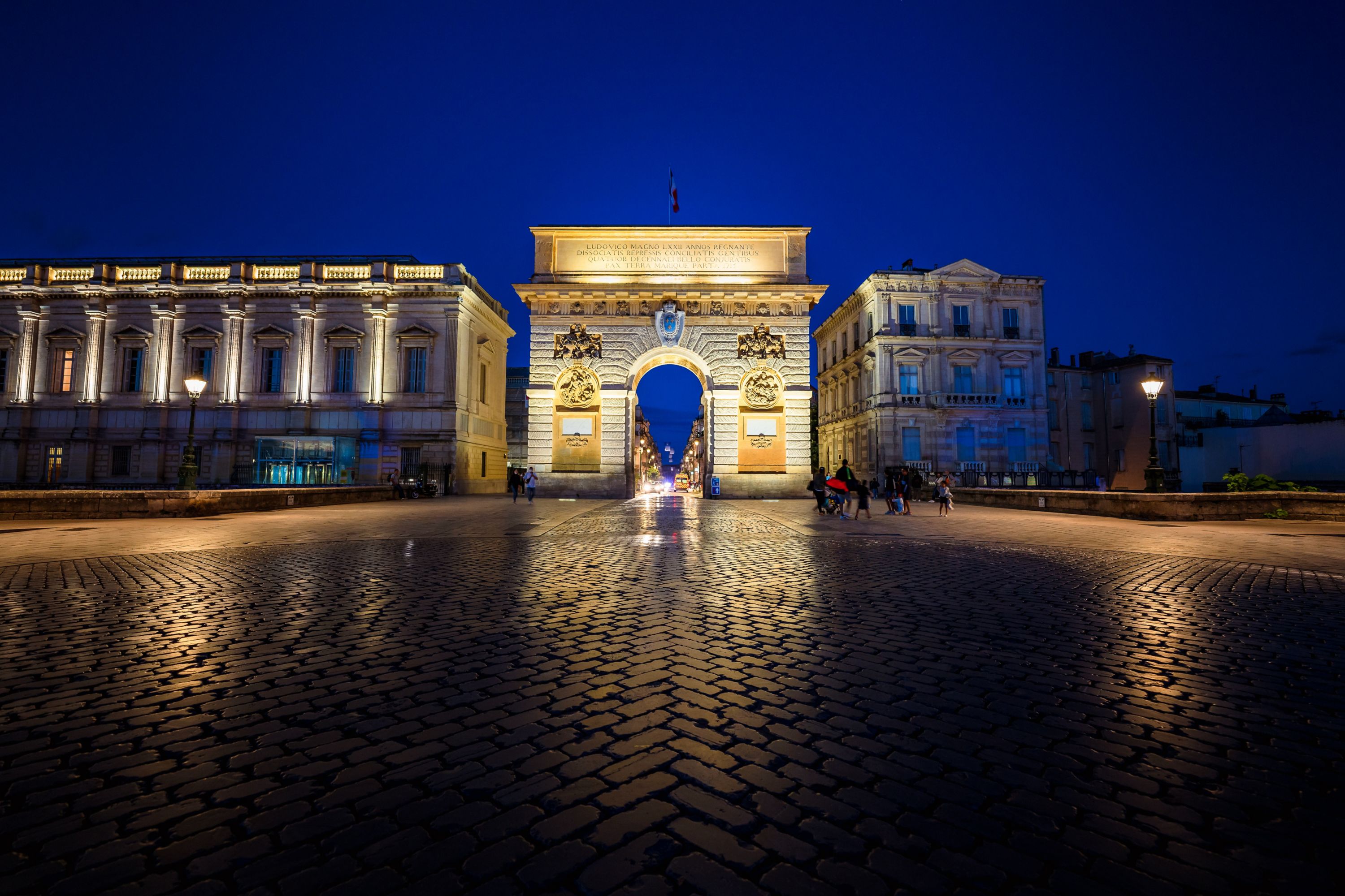 Blue Hour at the Arc de Triomphe, Montpellier