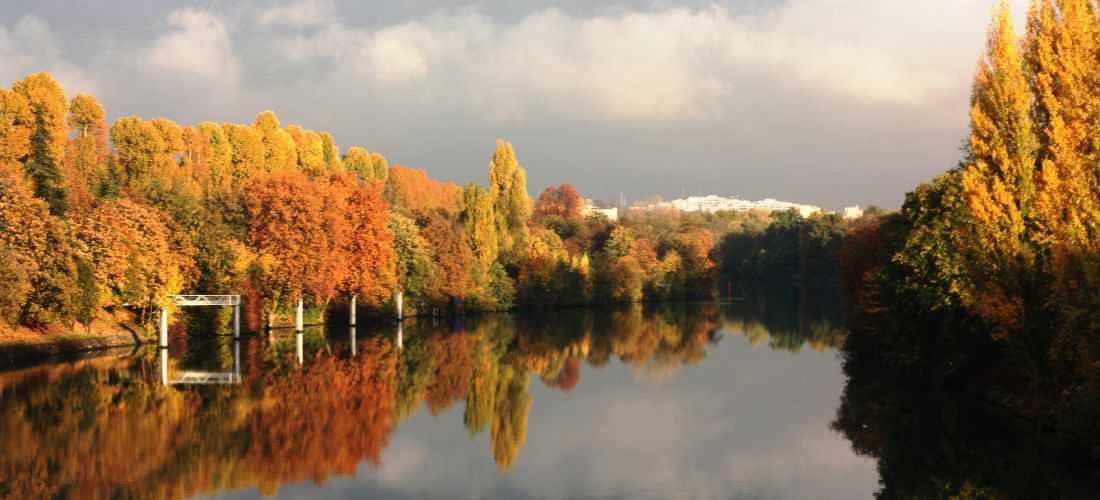 Autumn Reflections on the Marne River