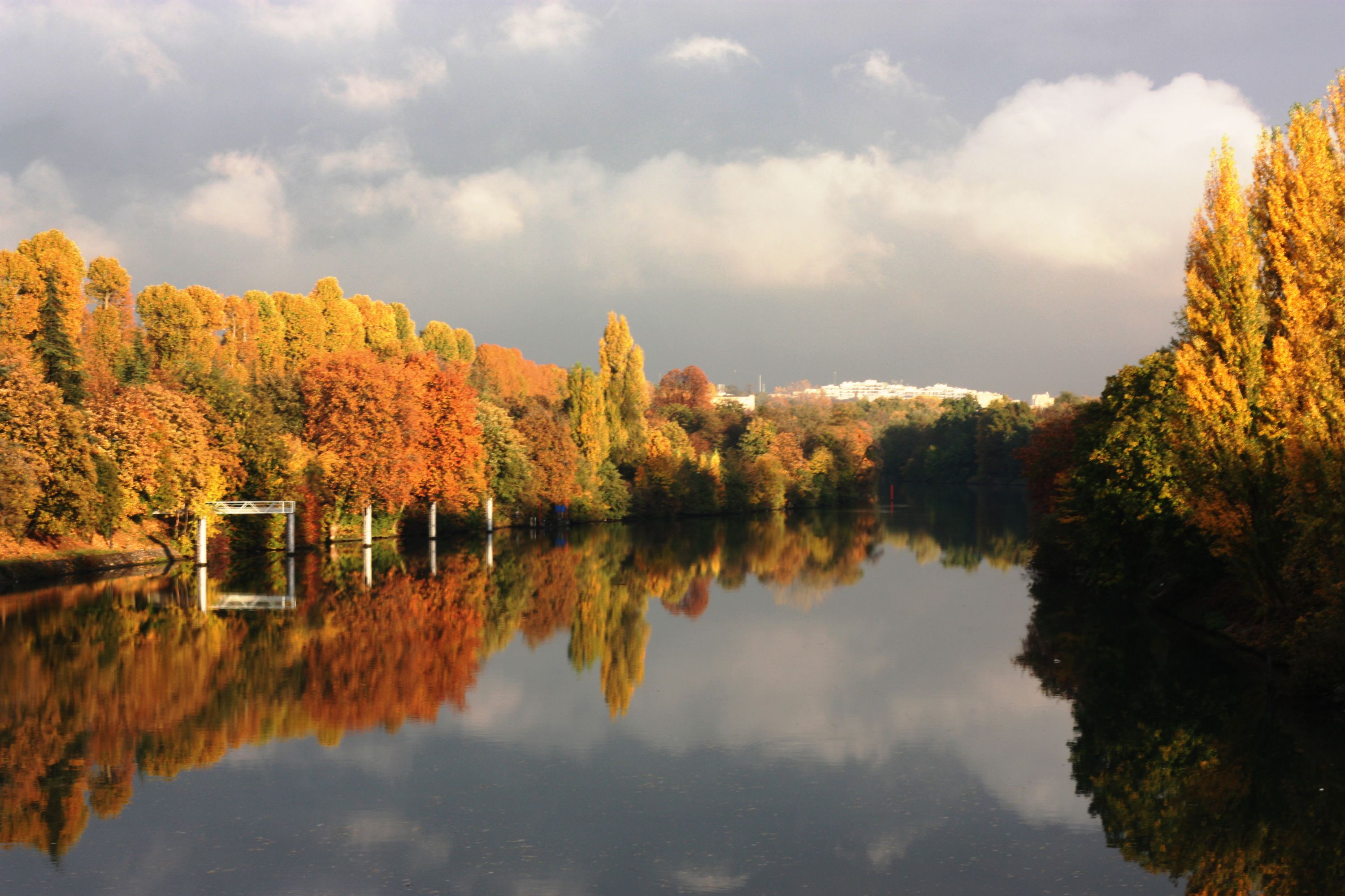 Autumn Reflections on the Marne River
