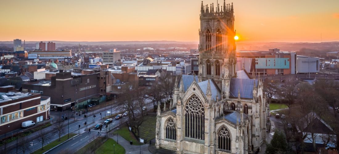 Doncaster Minster at Sunset