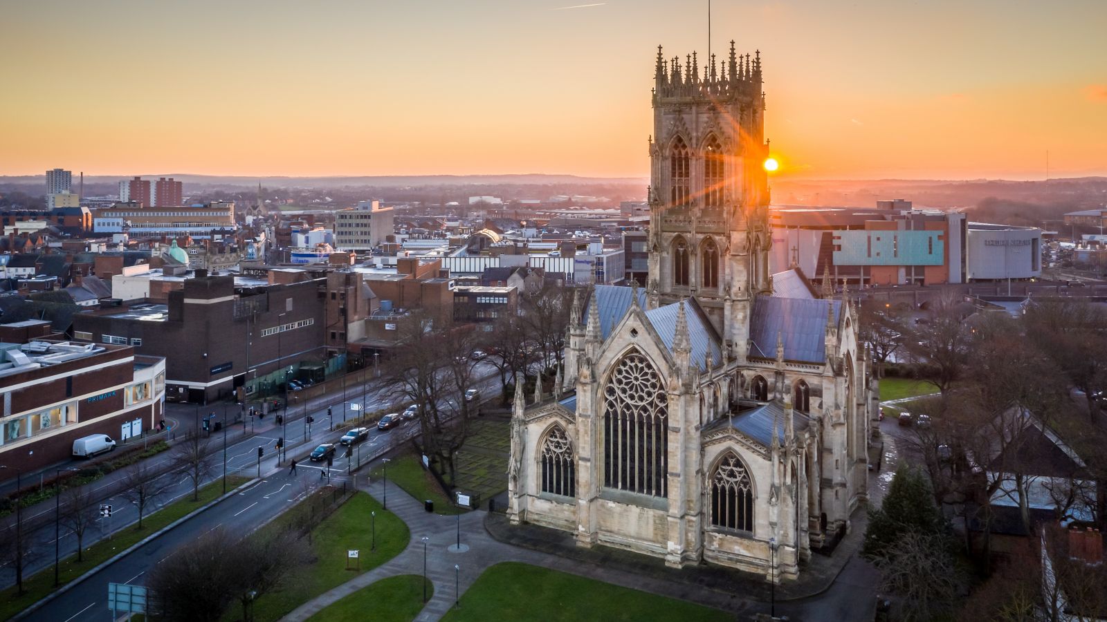 Doncaster Minster at Sunset