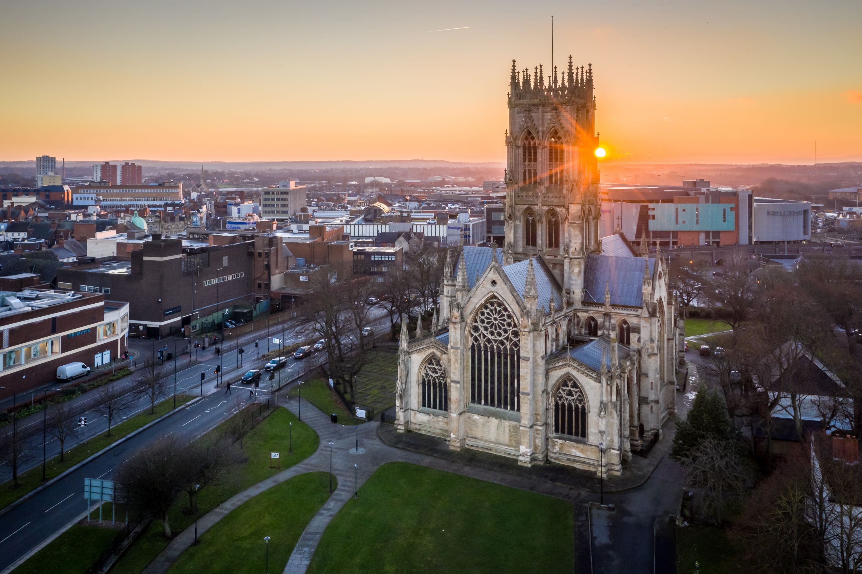 Doncaster Minster at Sunset
