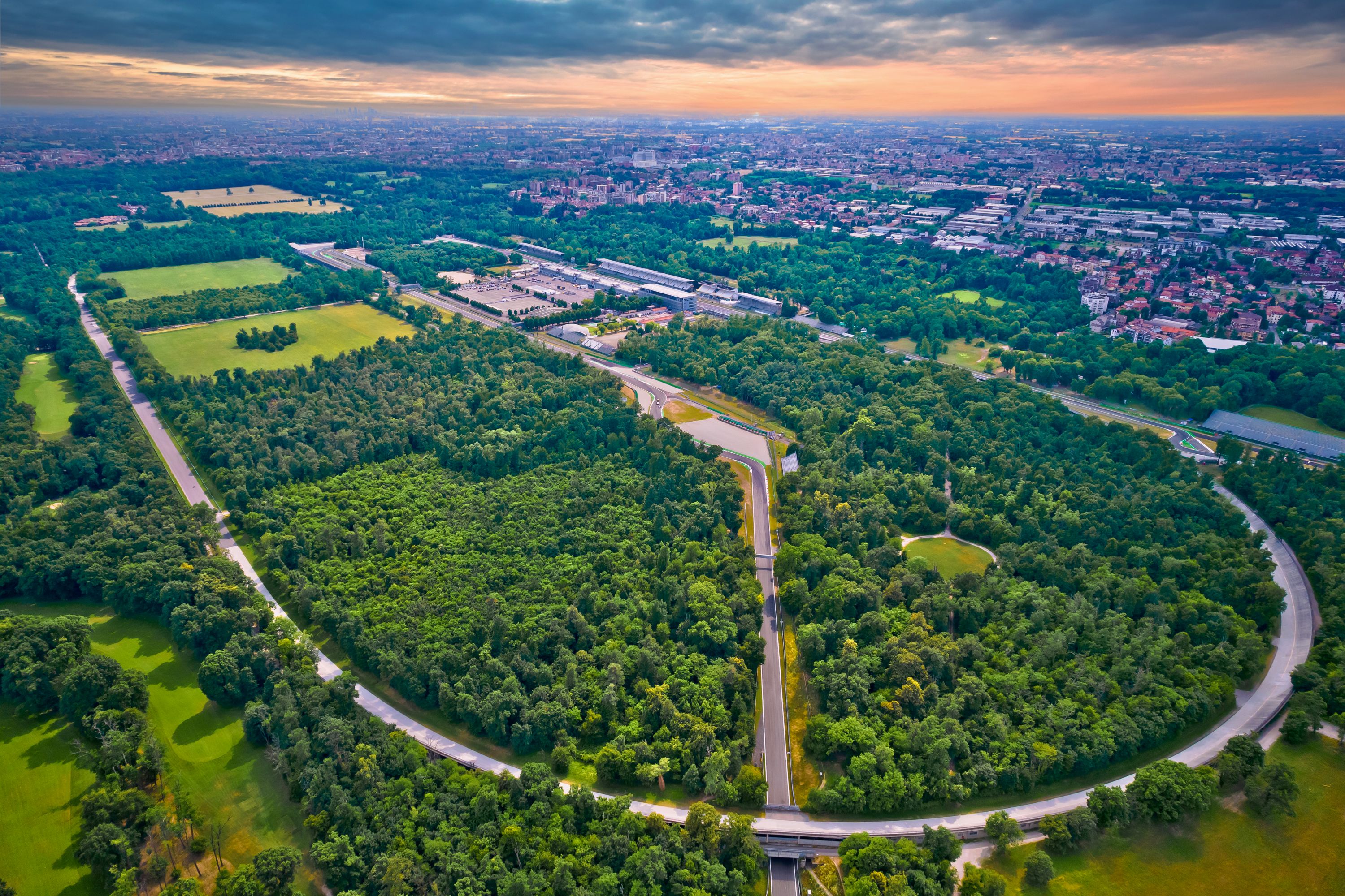 Sunrise Over Monza Race Circuit, Milan