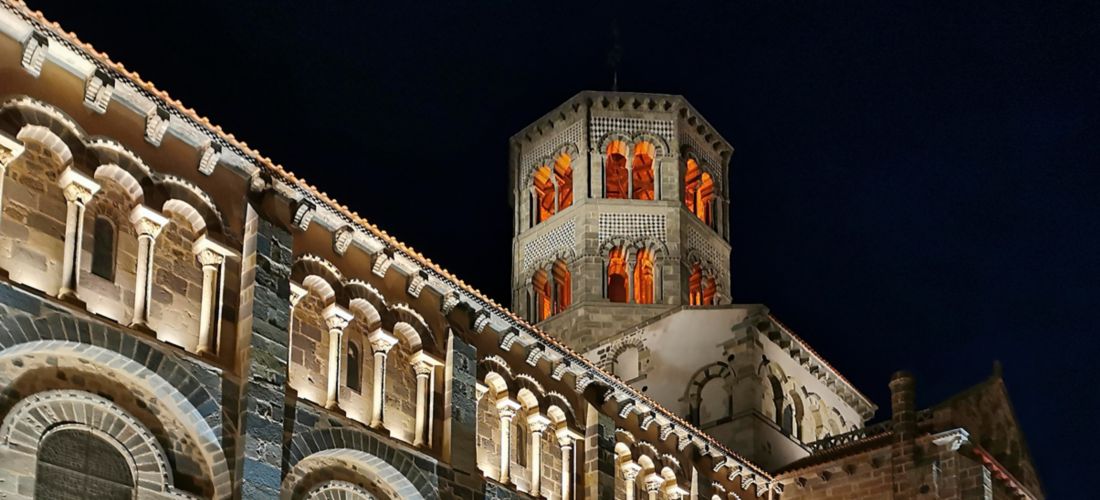 Saint-Austremoine Church, Issoire at Night