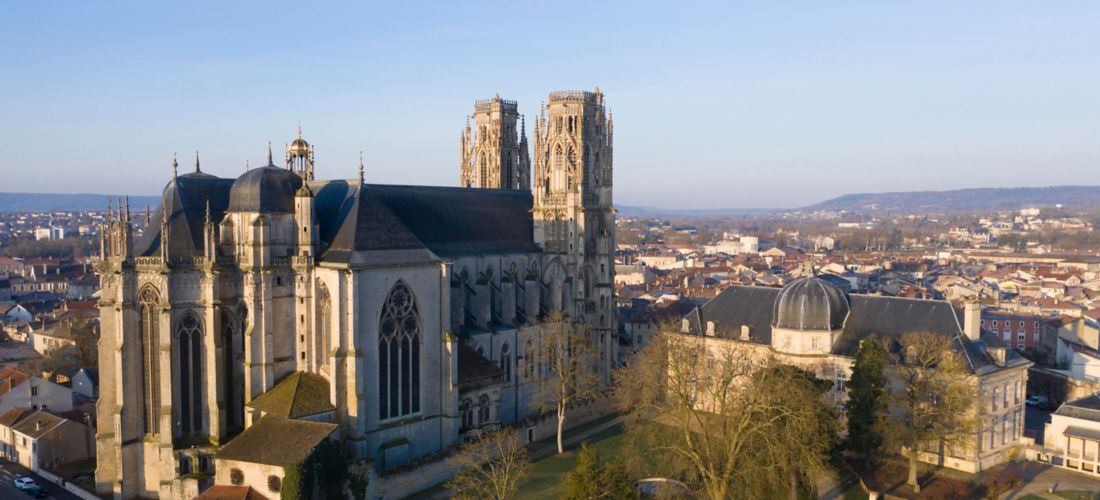 St Etienne's Cathedral & Town Hall in Toul, France