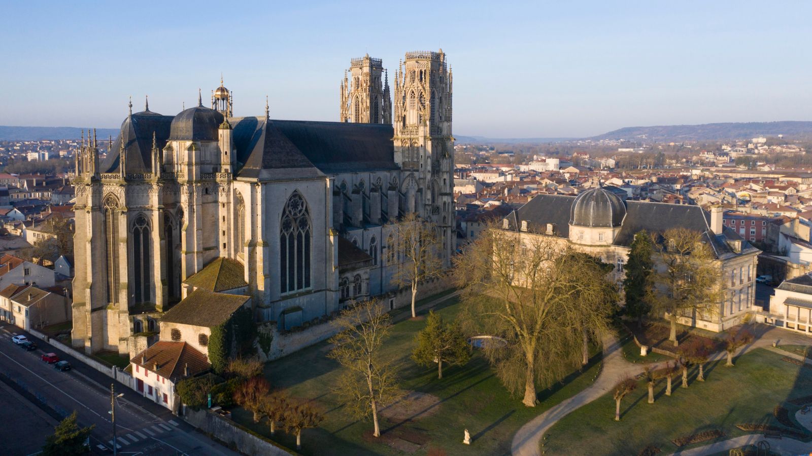St Etienne's Cathedral & Town Hall in Toul, France
