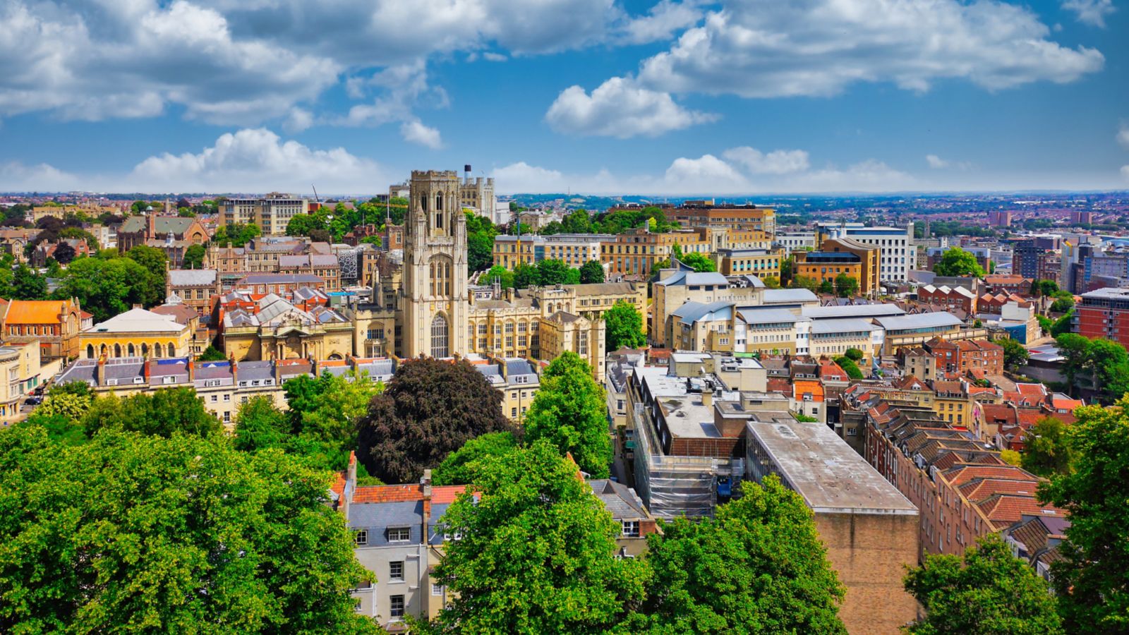 Panoramic View from Cabot Tower, Bristol