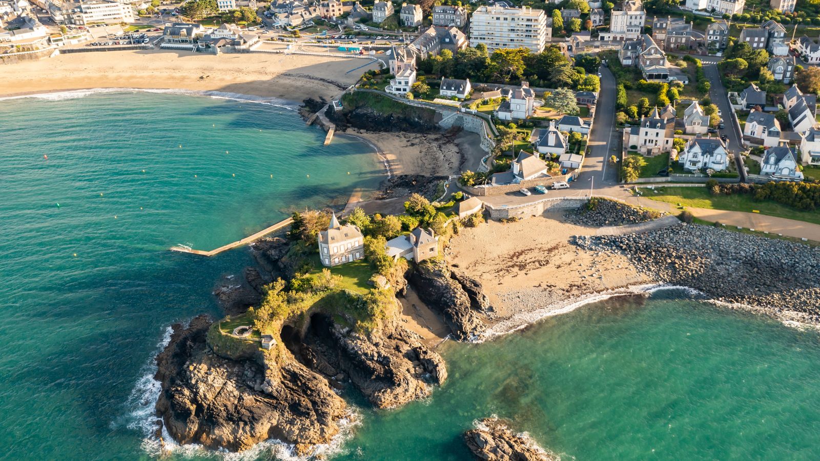 Coastal Town at Sunset: Saint-Quay-Portrieux, France