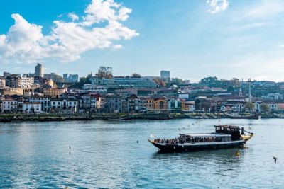 A rabelos leisure cruise on the wide, peaceful Douro River in Porto