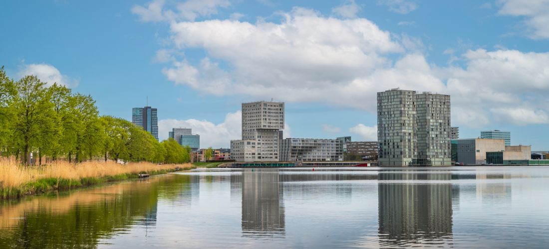 Modern Waterfront View of Almere, Holland