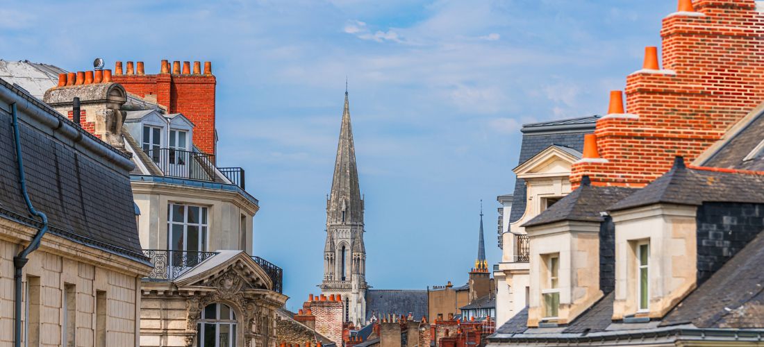Charming Nantes Cityscape with Basilique Saint-Nicolas